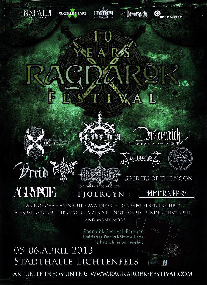 Ragnarök Festival 2013 Lineup
